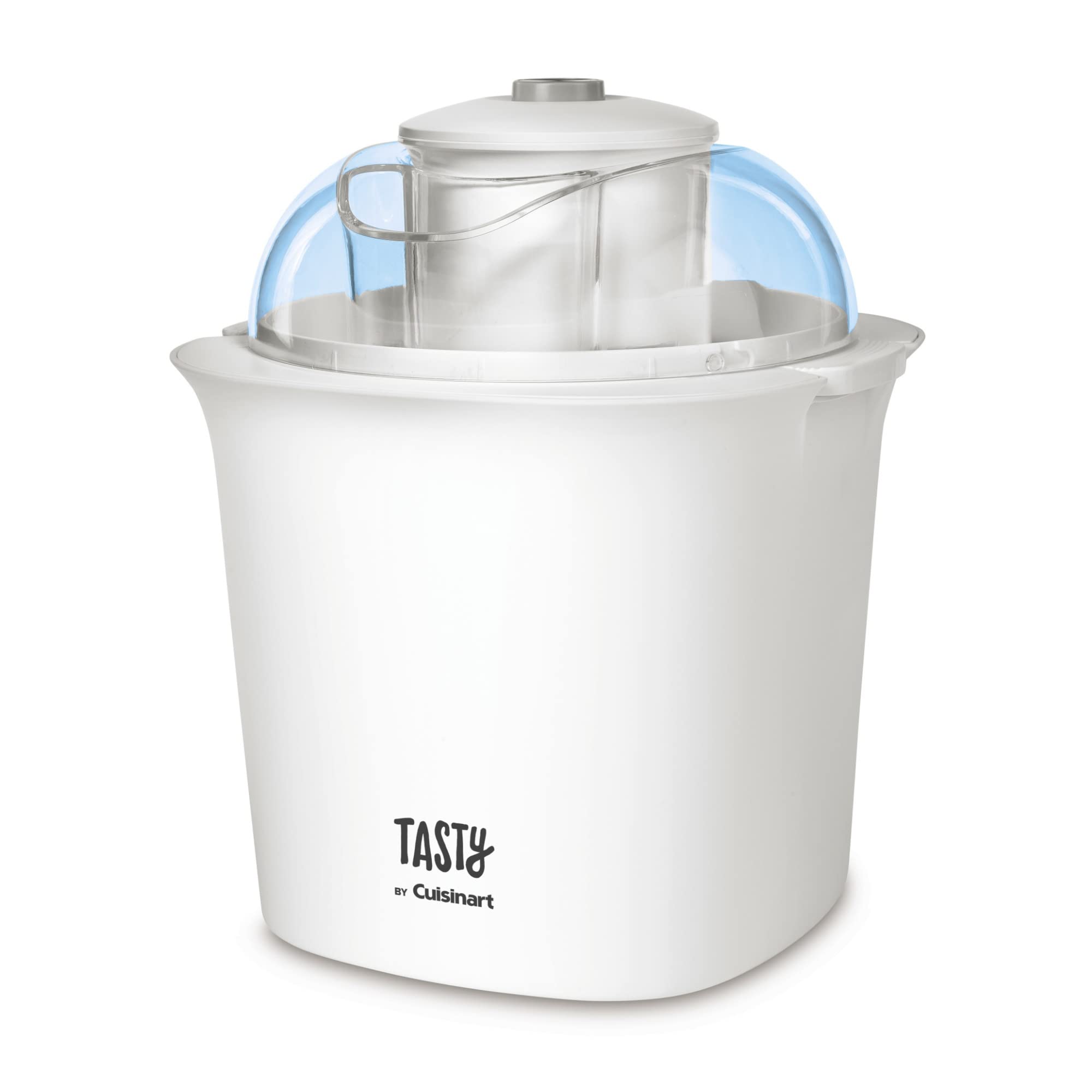 Tasty by Cuisinart ICM100T 1.5-quart ice cream maker in white compact design