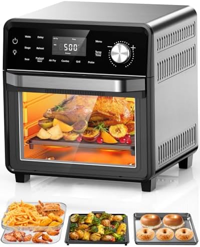 Nuwave Smart Air Fryer Oven with POWERPORT™ Plug-In Grill for Dual-Zone Efficient Cook, 100 in 1 Advanced Convection Toaster Oven Countertop w/Insulated 2-Glass Door, 550°F Preheat, Stainless Steel Nuwave Smart Air Fryer Oven with POWERPORT™ Plug-In Grill for Dual-Zone Efficient Cook, 100 in 1 Advanced Convection Toaster Oven Countertop w/Insulated 2-Glass Door, 550°F Preheat, Stainless Steel