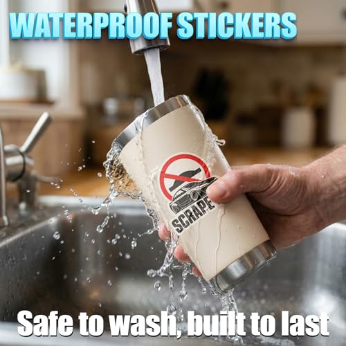 Image of 3PCS Scrape Life Car Stickers, Lowered Stance Car Waterproof Vinyl Decals Up to 3 inch for Bumper Truck Laptop Toolbox, Funny Car Guy Gift