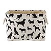 Bone Dry Pet Storage Collection Collapsible Bin with Soft Rope Handles, Medium Rectangle, 16x10x12, Dog Show Print