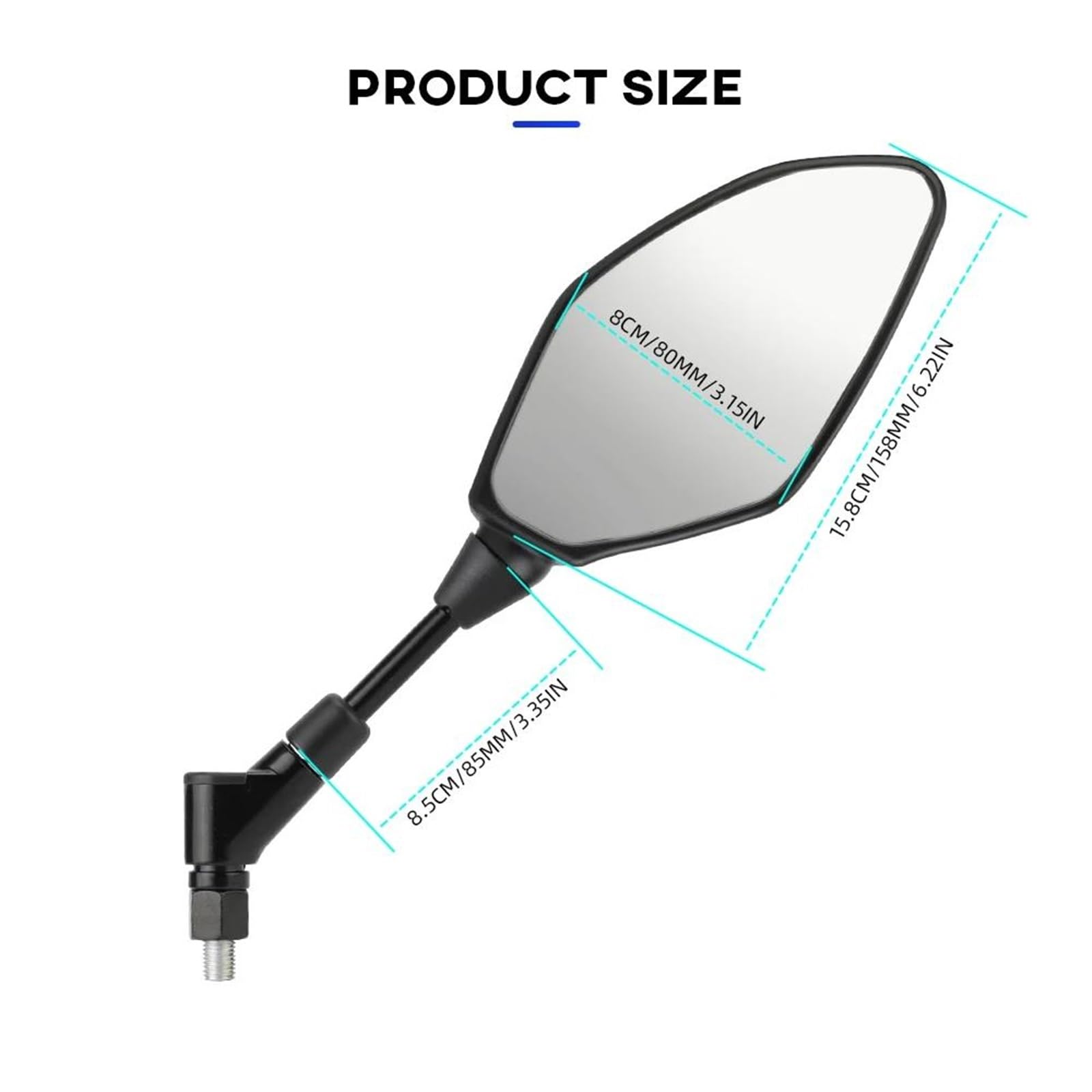 Rétroviseurs Moto Rétroviseurs pour MT07 pour MT09 pour Tracer 900/9/GT Tenere 700 MT10 MT03 MT25 MT01 MT 07 09 Rétroviseur Moto Côté Moto Anti-Glare Rétroviseur
