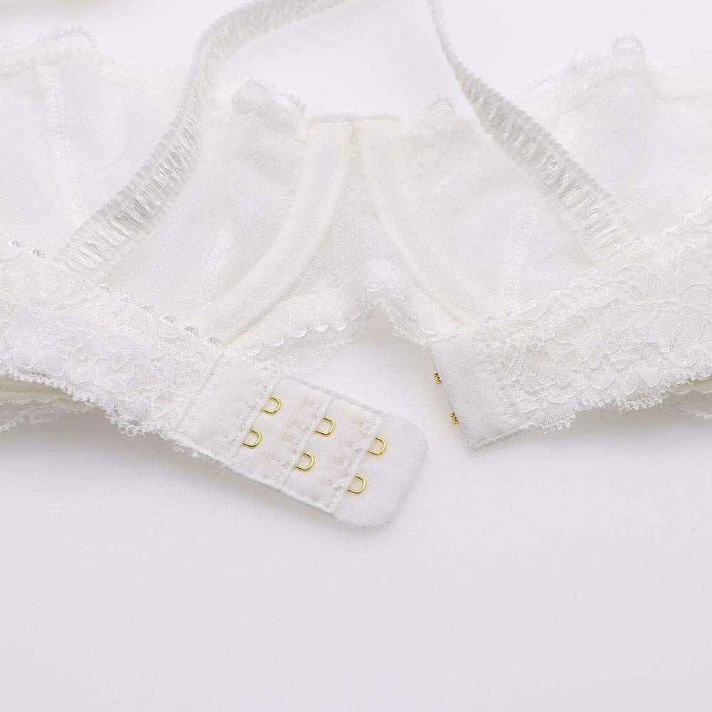 Set di Lingerie Sexy da Donna Set di Reggiseni di Pizzo per Donna, Reggiseno di Bralette con Cinturino in Pizzo e Set di Biancheria Intima Push-up