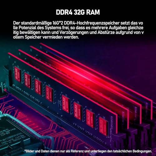 suevery Gaming PC Core i5-13400F (10 Kerne 16 Threads, bis 4,6 GHz) Desktop Computer Tower RTX 4060 8GB | 32GB RAM | 1TB NVMe SSD | WLAN | Win 11 | Prebuilt Gamer PC