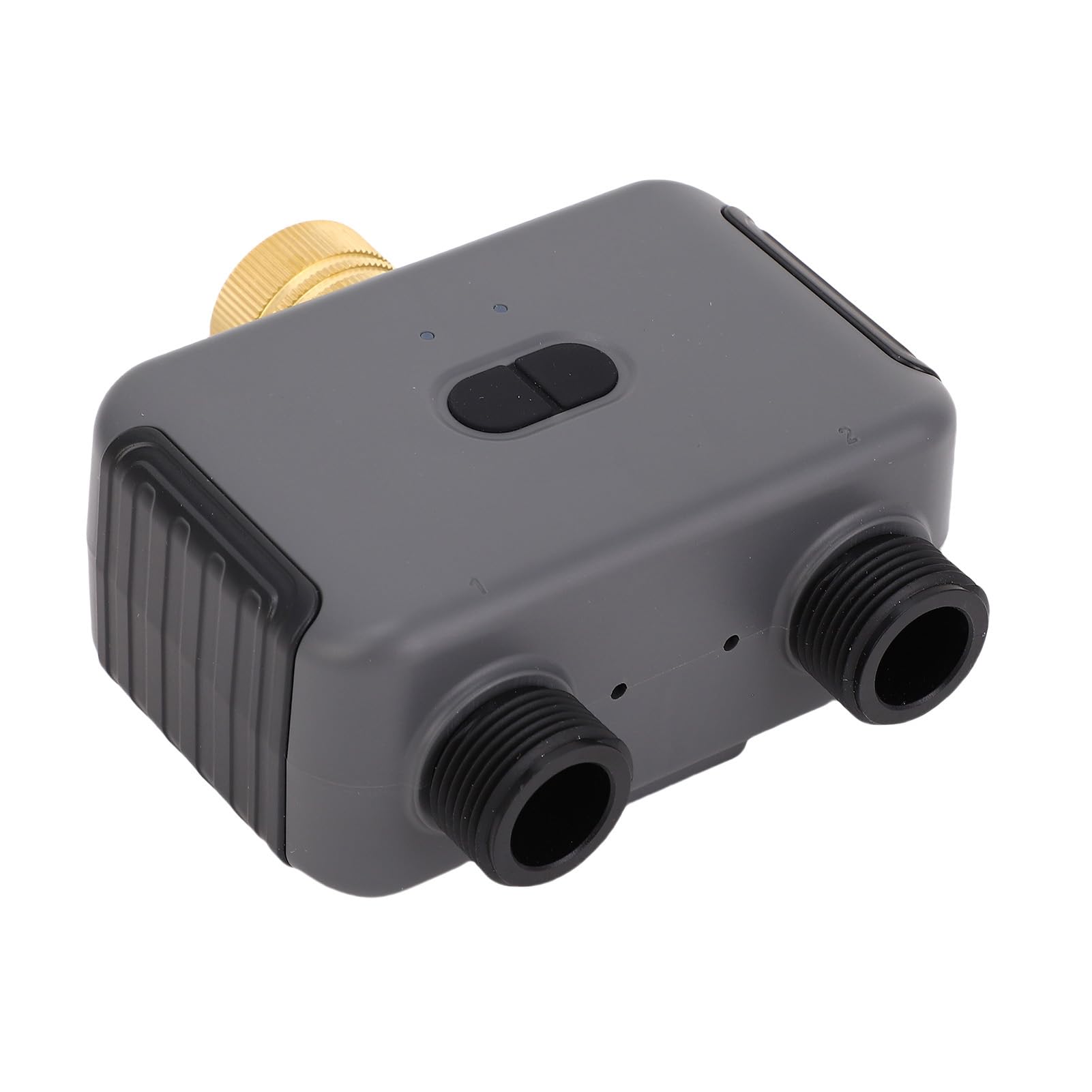 Jeffergarden Timer per Irrigazione, Timer per Irrigazione a 2 Zone in Ottone con Blocco Bambini Impermeabile IP55 e Ritardo Pioggia, Programmabile per Tubo da Giardino per del Prato e del Giardino