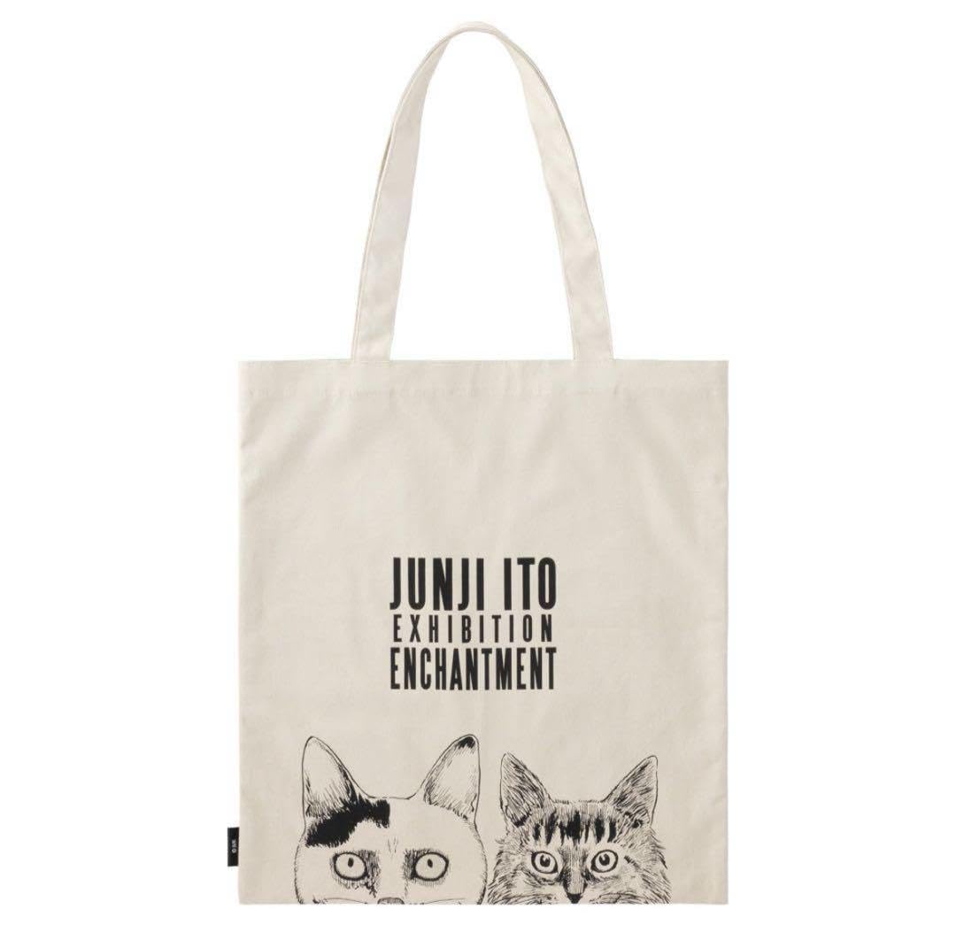 Amazon.co.jp: ち伊藤潤二展 トートバッグ よんむー 猫エコバックよん 