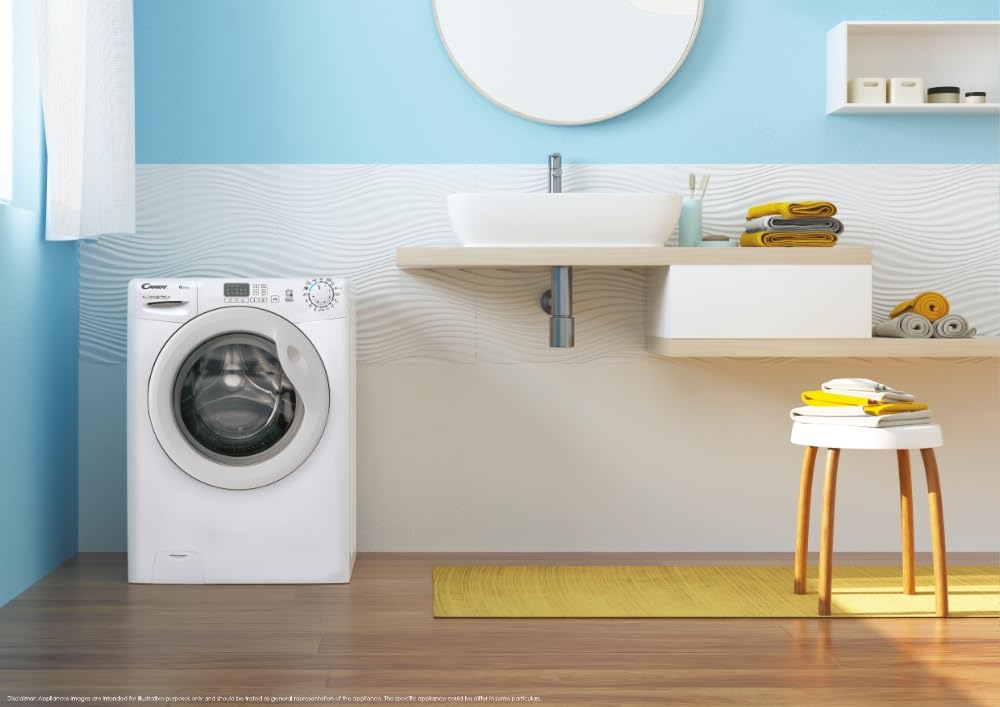 Candy EY284DWM5/1-S - Lavatrice da 8 Kg, Caricamento frontale, 1200 giri, Classe energetica A