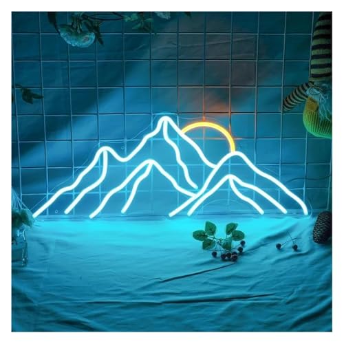 Néon en forme de montagne veilleuse LED pour décoration murale de chambre