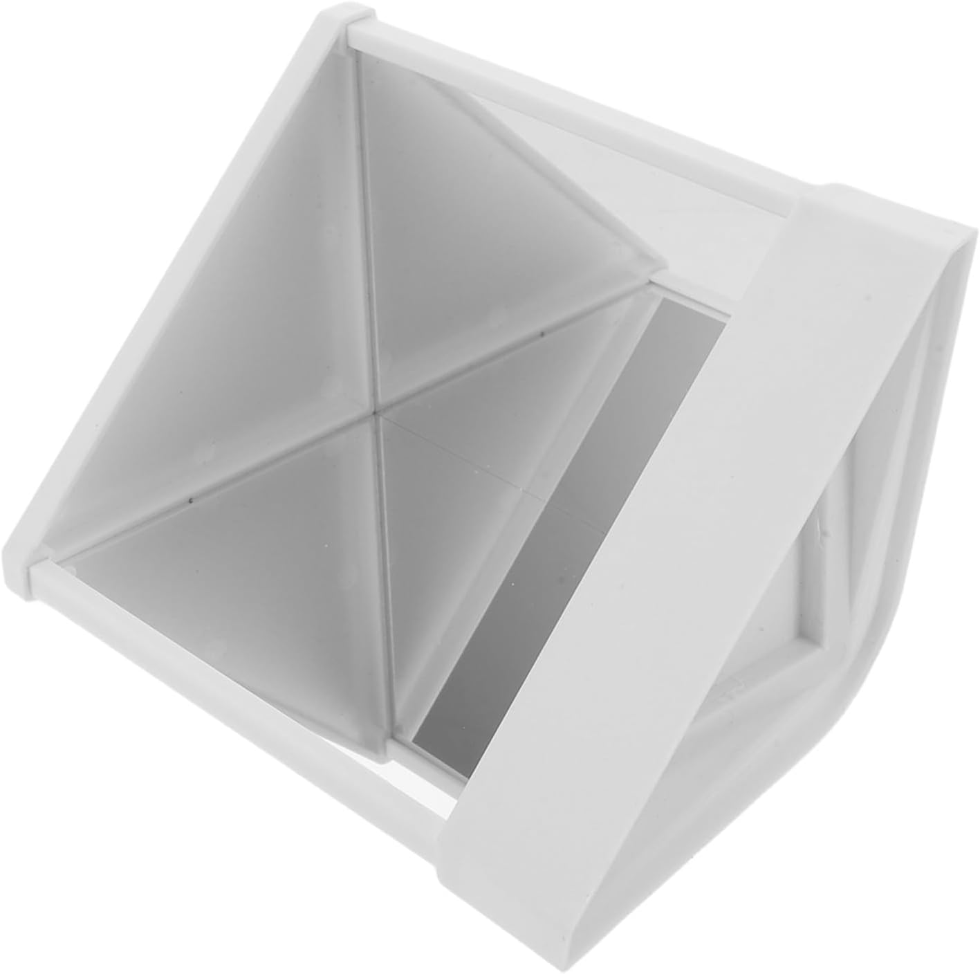 True Reflection Tabletop Mirror with Stand for Makeup and Travel, White Pu/ps/PVC Vanity Mirror Featuring Non-reversing Technology, for Users Who Wear Glasses