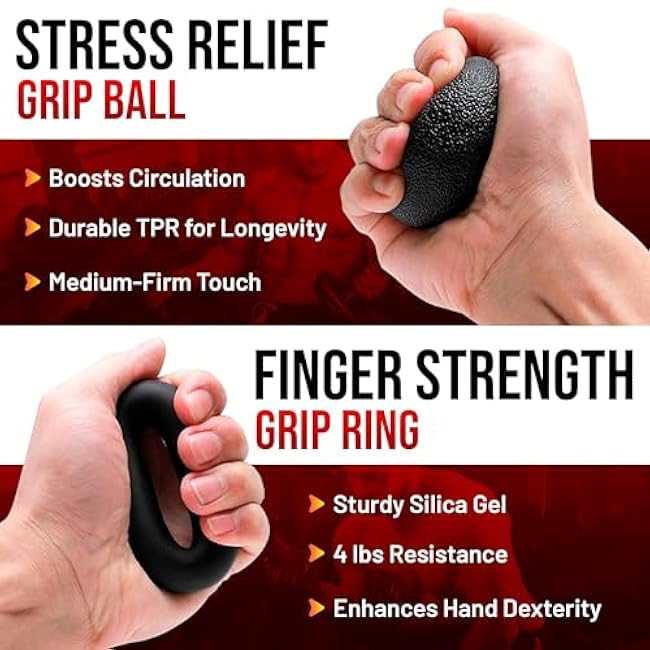 Ultimate Arm Trainer Bundle - Twister Arm Trainer and 5 Pack Grip Strengthener, Adjustable Chest Workout Equipment, Hand Strengthening devices, Twister Arm Trainer, Hand Squeezers for strength