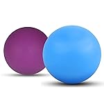 WOVTE 2 Pack Massage Lacrosse Balls for Sore Muscles, Shoulders, Neck, Back, Foot, Body, Deep Tissue, Myofascial Release, Trigger Point Therapy, Muscle Knots and Yoga Therapy (Blue Purple)
