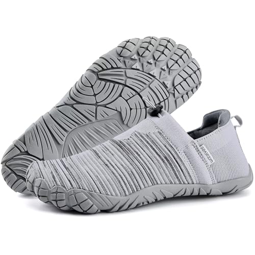Image of WateLves Water Shoes Womens Mens - Comfortable Lightweight Striped Pattern Barefoot Shoes for Beach Swim Pool Yoga Boating Water Aerobics