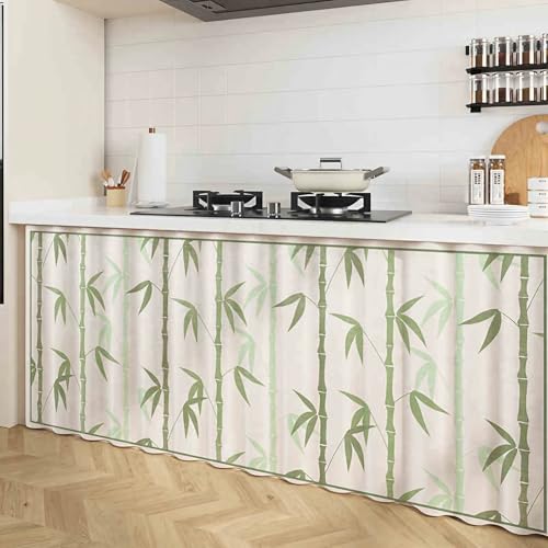 Rideaux en flanelle de 140 x 80 cm au motif élégant pour décoration de cuisine moderne