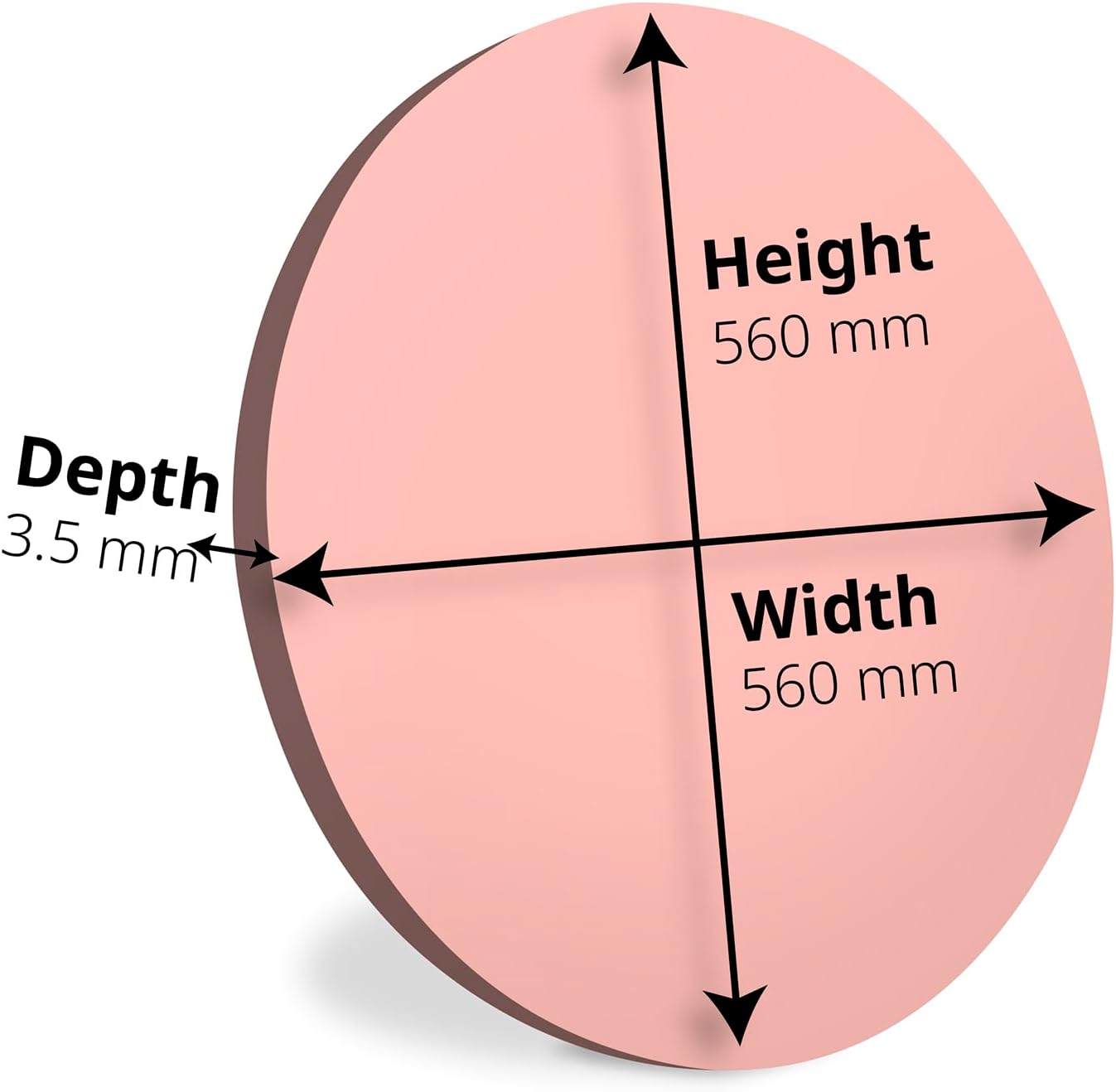 Star Cutouts SC5000-c-s-001 Plain Small Cardboard Circle - Dusky Pink Height 56 cm Width 56 cm - Ideal DIY Craft Decoration for Birthday, Wedding, Anniversary etc