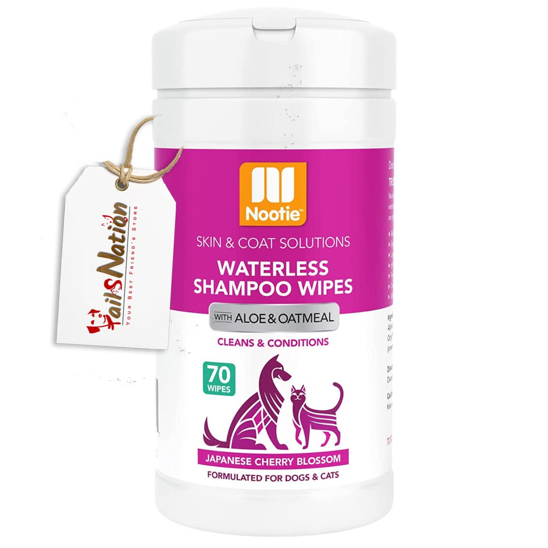 See full amazon price history chart for NootieUSA Skin & Coat Solutions for Dogs & Cats - Waterless Shampoo Wipes with Aloe & Oatmeal - 70 Wipes (Japaneese Cherry Blossom) X Tails Nation NootieUSA Skin & Coat Solutions for Dogs & Cats - Waterless Shampoo Wipes with Aloe & Oatmeal - 70 Wipes (Japaneese Cherry Blossom) X Tails Nation (B0BTB53GFH) Amazon Price History, Amazon Price Tracker