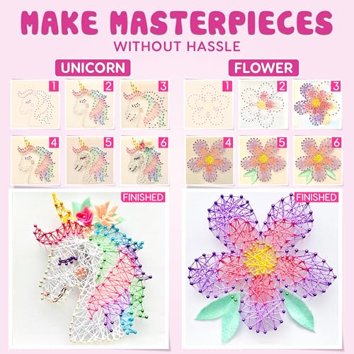 Hapinest 3480 String Art Craft Kit For Kids Ages 10-12 And Up, 3D String Art Kit Crafts For Teens, Birthday Gifts For Tween Girls Ages 10 11 12 Years Old And Up thumb #5