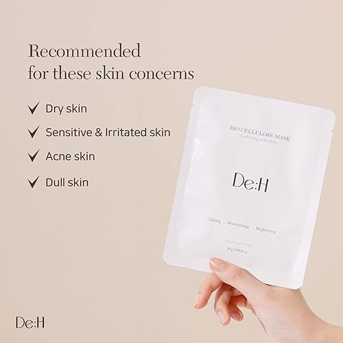 Miniatura 7 de DeH Mascarilla de bio celulosa  Antienvejecimiento de colágeno coreano iluminador e hidratante, cuidado de la piel con hoja de gel de coco orgánico,