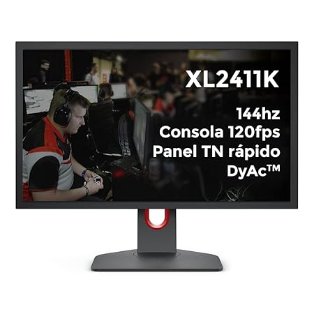 BenQ Zowie XL2411K 24 inch 144Hz Esports Gaming Monitor, 1ms, Full HD 1080p, 350 Nits, Compact Base, Height Adjustable, HDMI 2.0, DP 1.2, Dynamic Accuracy (DyAc), Black Equalizer, Color Vibrance