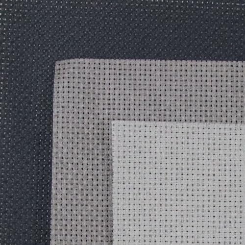 Image of KCS 3 pc of 15 inch x 18 inch(38cmx45cm) 16 Count Cross Stitch Cotton Aida Cloth Needlework Rolled Fabric Box,16CT,Medium Grey+Dark Grey+Black