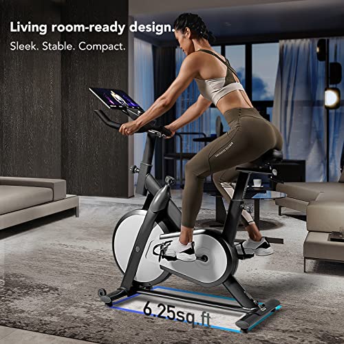Mobifitness Exercise Bike For Home I Indoor Stationary Bluetooth Cycling Bike For Home With Magnetic Resistance, Turbo Workout Spinning Bike, 330Lbs Weight Capacity With Ipad Holder #TOP1
