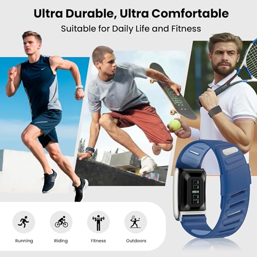 Image of VEMIGON Silicone Sport Band Compatible with Whoop 5.0 One /Peak, Life /MG, Breathable, Adjustable Waterproof Replacement Wristband Strap with Stainless Steel Frame Connector, NOT for Gen 4.0(Band only)