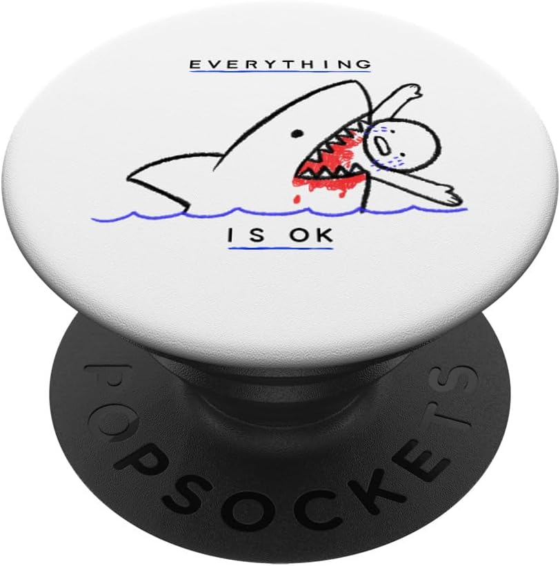I Just Really Like Sharks Ok Shark Face Gift PopSockets PopGrip Swappable Grip for