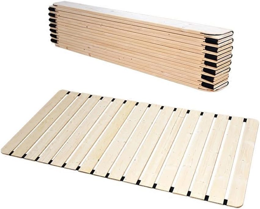 Foldable Rollable Bed Board, Moisture-Proof Tatami Separator, Solid Wood Breathable Mattress Base, Simple Wooden Frame, 70x200cm, Ideal for Small Spaces