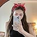Yreamont Womens Bandana Headband with Bow - Red Knot Headband - Hair Bow Headbands for Women - Christmas, Halloween Accessories