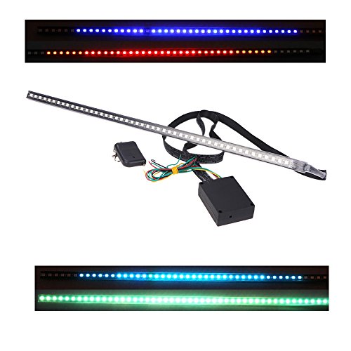 Docooler High-brightness Knight Rider Lights Lighting Bar 5050 SMD 48 LED 7 Colors 130 Modes 12V with Remote Control