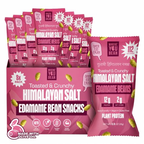 Where You Bean Edamame Beans Snack - Dry Roasted Edamame (Himalayan Salt)