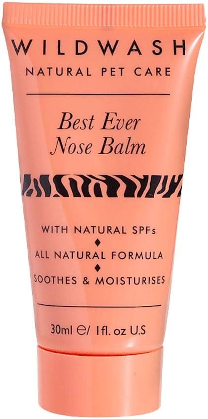 WildWashBest Ever Nose Balm - Made in UK Natural Pet Care by Andrew Cooper - Moisturizer with Coconut Oil, Almond Oil and Raspberry Seed Oil - Natural SPF+ (1 fl oz)
