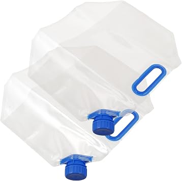 2pcs Collapsible Water Container Design Portable Folding Water Tank for Camping Hiking and Outdoor Activities Storage