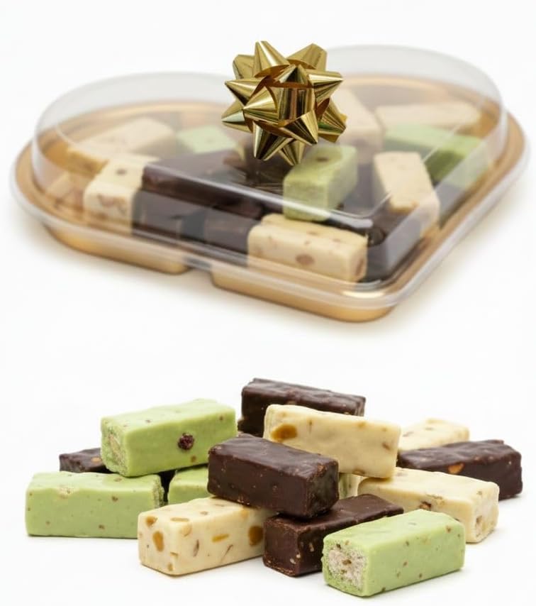 RAREZZE – Sicilian nougats made of artisanal production, covered with chocolate in assorted flavors, n. 3 box of 400 gr. RAREZZE: Sicilian sweets, almond paste and Sicilian pastry