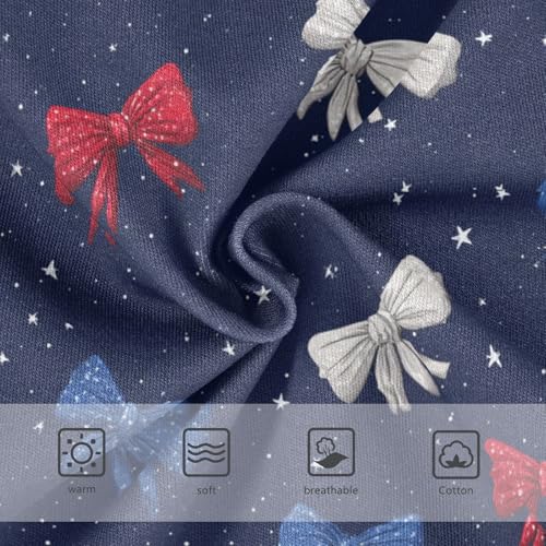 Wusikd White Red Blue Bows Girls' Underwear Cotton Girls Briefs Soft Toddler Underwear 2T3