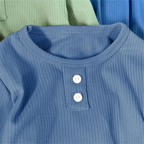 Kids Boys Girls Long Sleeve T-Shirt Crewneck Ribbed Athletic Shirt Toddler Comfy Base Layer Soft Fall Teenager Sweaters2
