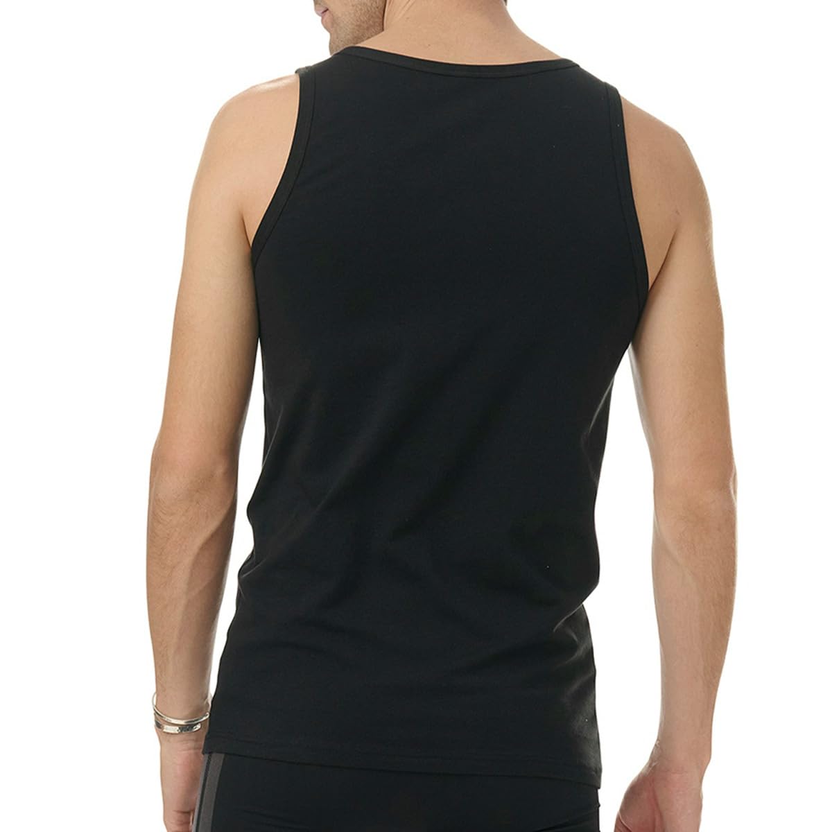 Adidas Lot de 4 débardeurs en coton pour homme, Noir , XL