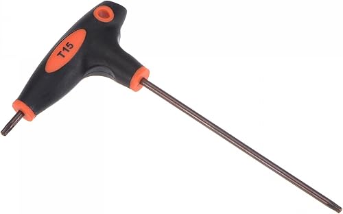 uxcell T15 llave Torx a prueba de manipulación anti manipulación llave en T llave de doble extremo, acero S2