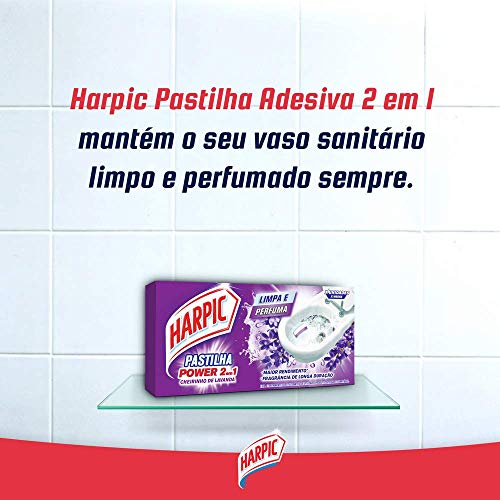 Pastilha Sanitária Adesiva 2Em1 Lavanda Com 3 Unidades De 9 G Cada, Harpic
