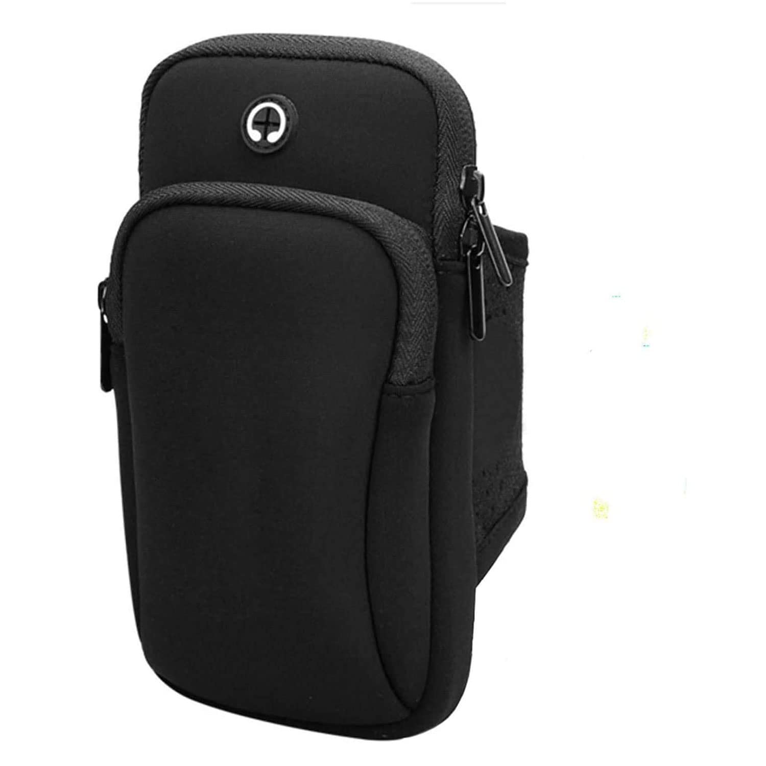 Excefore Cell Phone Armband Case for iPhone 15 pro max/xs max / 14 plus / 13 plus Adjustable Elastic Band and Key Slot, Running Arm Band Sports Phone Arm Case Holder for Jogging, Gym Workouts (black)