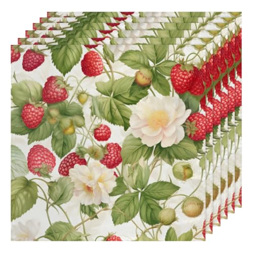 Servilletas de Tela Abstract Strawberry Set x4 50x50 cm miniatura 2