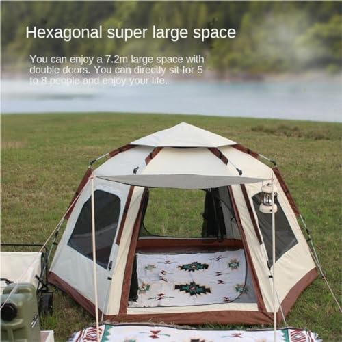 Carpa hexagonal automática portátil para camping familiar miniatura 4