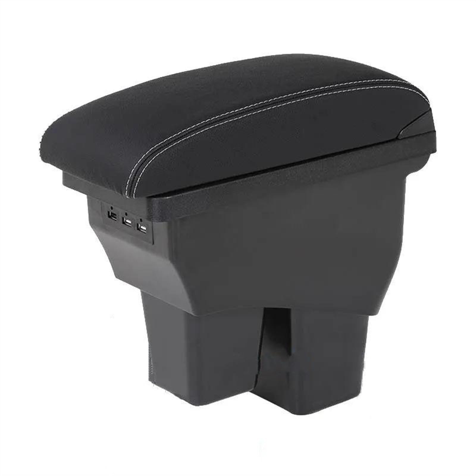 NMJLQW Storage Rack Car Center Console Storage Box Multifunctional Armrest Storage Box Interior Accessories For Jazz For Fit 2014-2018(B3 Black Corium)