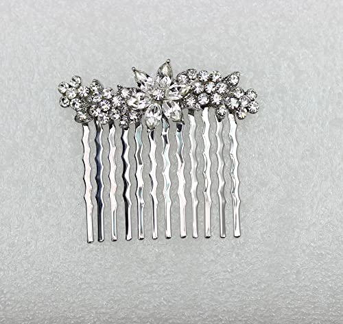 Peine pequeño floral con cristales de Faship miniatura 2