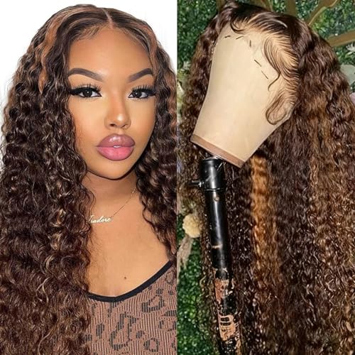 Fabimiya 28 Inch Wigs Human Hair 180 Density 5x5 HD