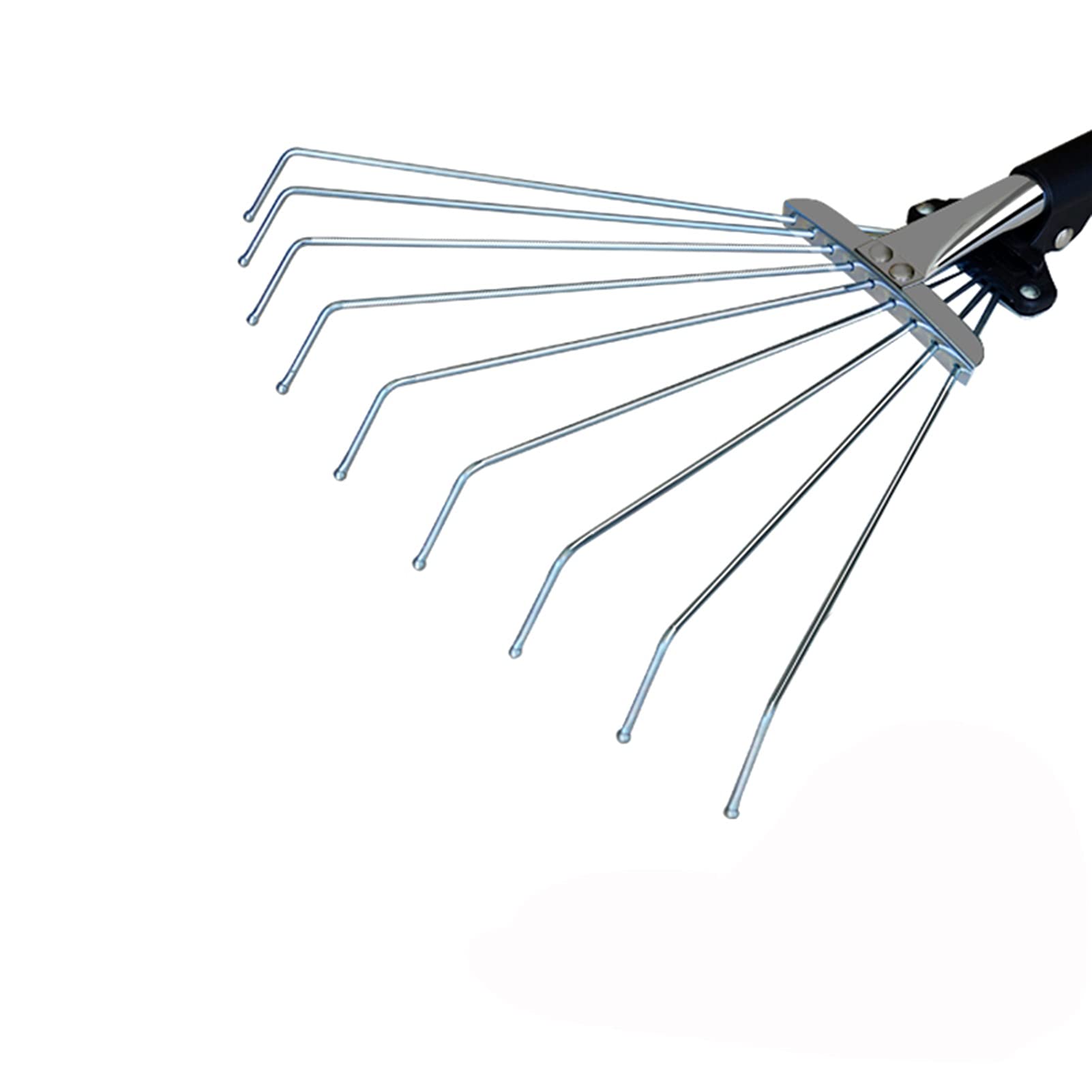 Rastrillo para césped y Jardines, Rastrillo de jardín Metal Hojas Plegable telescópico Ajustable retráctil Herramienta jardinería