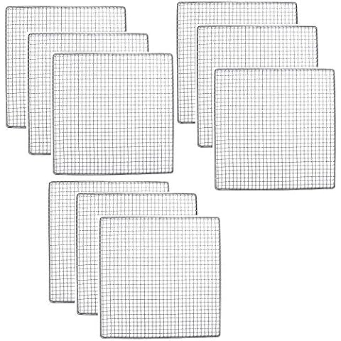 9 Stainless Steel Trays Compatible With Excalibur Dehydrator Replacement UPGRADE Food Shelf Mesh Screen by Bright Kitchen (9 Trays) Cover