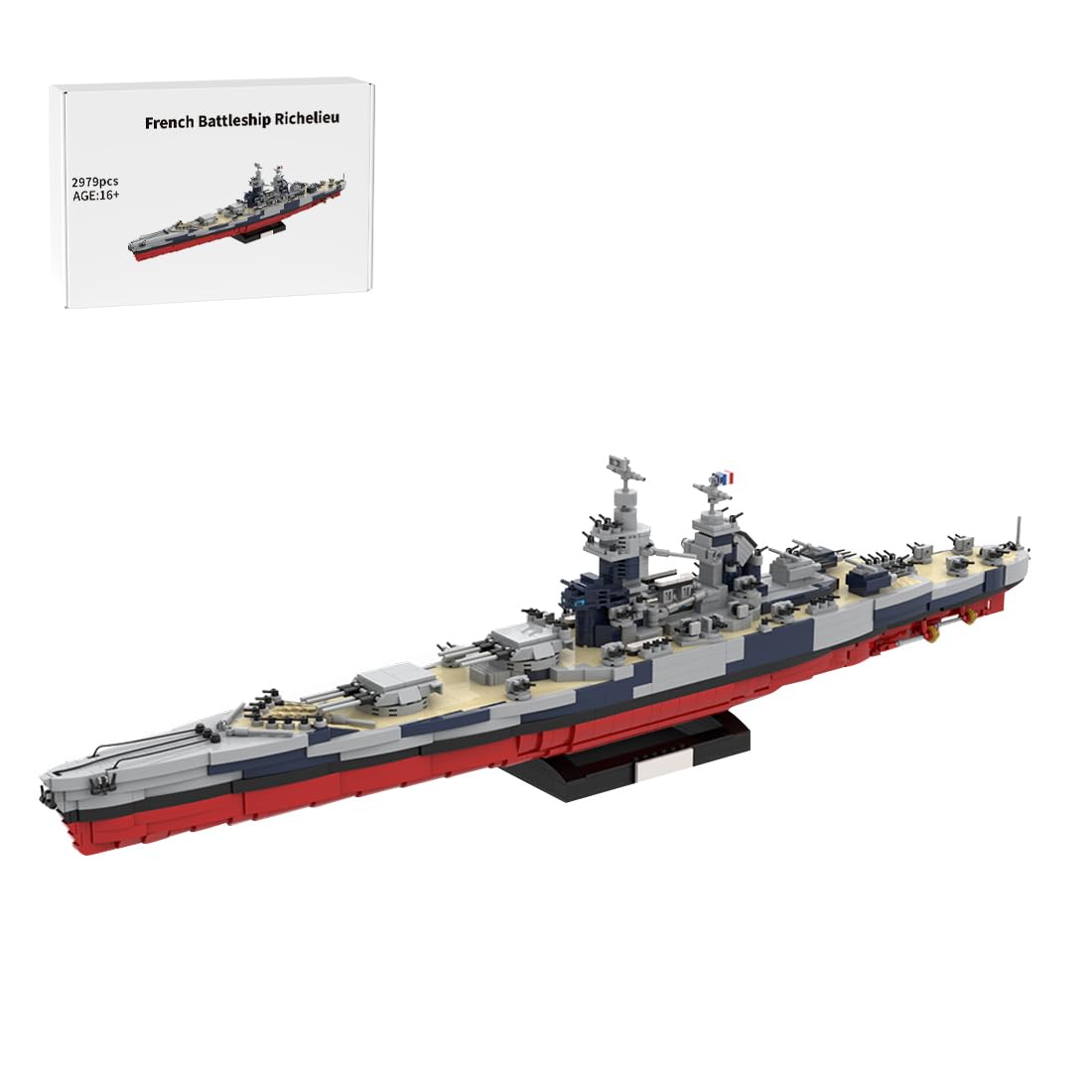 Amazon.com: AxiomBricks 1/300 Scale WWII French Battleship
