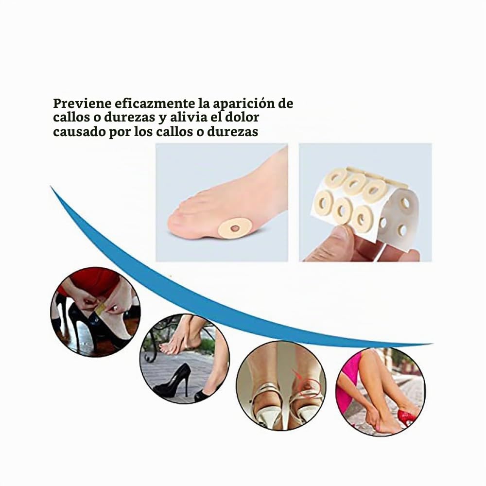 Cojines de Maíz,90 PCS Yeso de Maíz Almohadillas de Maíz Autoadhesivas Pegatina para Zapatos Almohadillas de Callo de Espuma de Látex Suave Antifricción Reducen el Dolor de Pies y Talón