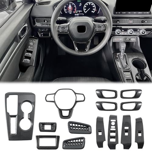 Fancemot 14 Pcs Carbon Fiber Interior Kit Compatible with 2022-2026