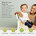 BabyToLove Easy Up Baby Booster Seat | Lightweight On The Go and Easy to Carry | Foldable Safety Booster for Toddler Mealtime and Travel | Happy Lemon