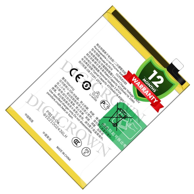 Image of Original BLP819 Battery Compatible for Oppo F19 Pro+ 5G | Reno 5 4G | Reno 6 4G | Reno 6Z 5G - (4310mAh) - 1 Year Warranty DF7
